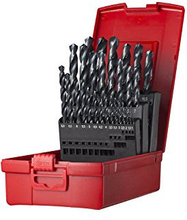 Dormer A190206 HSS High Speed Steel Jobber Drill Bits with 118 Degree Standard Point, Set of 29