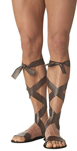 California Costumes Roman Sandals – Gladiator Warrior Footwear for Men – Costume Accessory for Halloween, Theater, Cosplay & Historical Reenactments