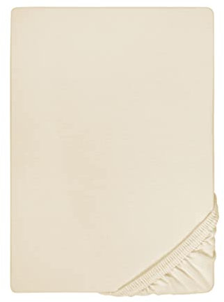 biberna Jersey-Elastic-Spannbetttuch 0077866 (Matratzenhöhe max. 25 cm) 1x 90x190 cm - 100x220 cm, kitt