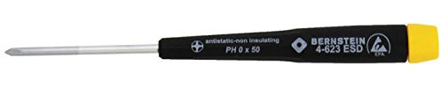 Bernstein Tool Phillips Screwdriver, Blade Length 50 mm with Conductive Handle, Size 0, 4/623