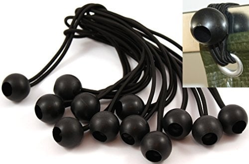 Spanngummi SCHWARZ Abdeckplane Gewebeplane Zeltplane Gummispanner Planenhalter (24 Stück)