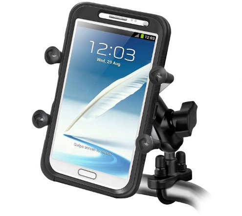 RAM-B-149ZA-UN10-KT U-Bolt Handlebar Mount with X-Grip™ IV Smart Phone Phablet & Sat Nav Holder