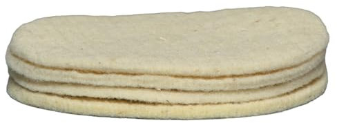 DirtyDog 4-Stück- Wollpads -Schafschurwolle - Polierpad Ø 15 cm - Polierbad für geöltes, versiegeltes Parkett, Laminat, Marmor, Granit, PU-Epoxy Böden, Linoleum, und Vinyl.