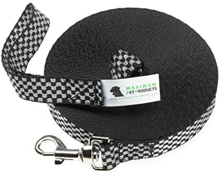 Maximum Pet Products Karierte Hundetrainingsleine, 15 m
