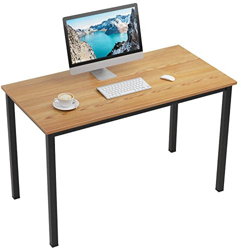 Need Computer-Schreibtisch, Arbeitstisch, 120 x 60 cm, Büromöbel für Computer, Büro, Esszimmer, Wohnzimmer, Küche, Teakholz Eiche