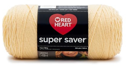 Red Heart Super Saver Yarn-Cornmeal, Acrylic, 11.67 x 27.4 x 11.67 cm (E300.0320)