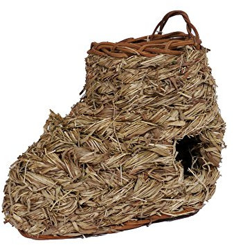 Rosewood 19474 Naturals Aktivitätshöhle in Stiefelform zum Spielen und Schlafen aus Grasgeflechtfür Hamster, Rennmäuse, Mäuse, 18 x 15 cm