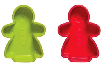 Premier Housewares Gingerbread Lady Cake Moulds - Set of 2, H3 x W11 x D12cm