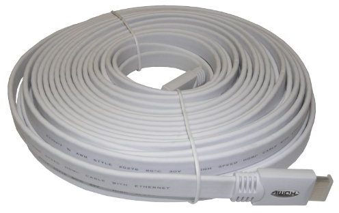 SAC Electronics AE0534 10m 1.4 3D/1440P Flat HDMI Lead Cable - White