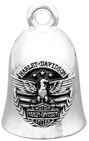 Harley-Davidson Motorcycle Ride Bell, Eagle & Stripes Bar & Shield Silver HRB073