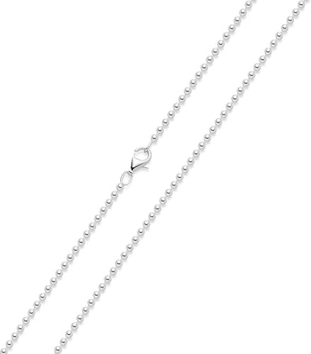 MATERIA 2,7mm Kugelkette Silber 925 hochglänzend - Halskette Damen Collier in 40-70cm mit Box #K10, Länge Halskette:45 cm