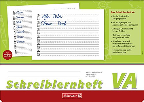 BRUNNEN Schreiblernheft | A4 quer, Lineatur VA, 16 Blatt