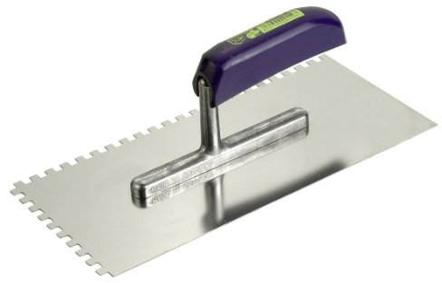 Connex COX781236 Zahnglättekelle, rostfrei, Zahnung rechts und vorne, Größe 280 x 130 mm, Zahnung 6 x 6 mm