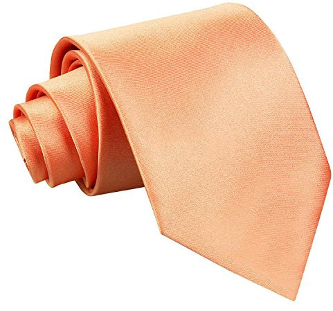 Neue schlichte Satin Krawatte für Herren (Koralle)