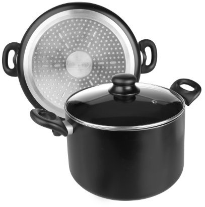 IBILI - Marmite avec couvercle en verre, Aluminium, 24 cm, Antiadhésif, Compatible avec l’induction