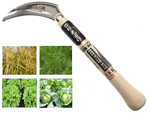 Japanische Sichel Handsäge Edelstahl Ernte Gemüse Trimmen Gras Unkraut jäten Gartenwerkzeug Gartenarbeit Handsichel Hergestellt in Japan