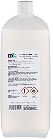 5x 1 Liter Medicalcorner24® Isopropanol 70% Isopropylalkohol 2-Propanol Alkohol Schimmelentferner