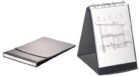 Durable 856839 Tisch-Flipchart Durastar, mit 10 PP-Hüllen, A3 hoch, beschriftbar & erweiterbar, basalt