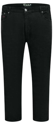 Mens Kingsize Elasicated Jeans (42-60) Washed Black (54 34)