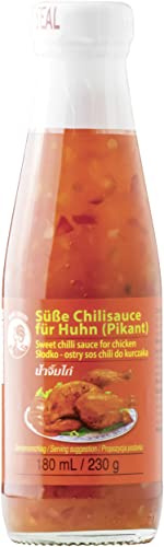 COCK Süße Chilisauce für Huhn, pikant | Thailändische Würzsauce | 4x180ml