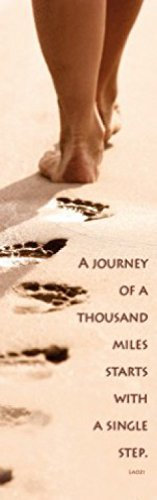 1art1 Motivation A Journey of A Thousand Miles Starts with A Single Step, 1-Teilig Fototapete Poster-Tapete 250x79 cm
