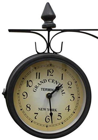 Grand Central Double Sided Garden Clock -for Outdoor or Indoor Use.