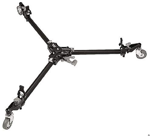 Manfrotto 181B Accessorio Carrello autodolly per Treppiede Video con Singolo e Doppio Puntale, Nero