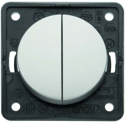Pulsador doble Integro acero