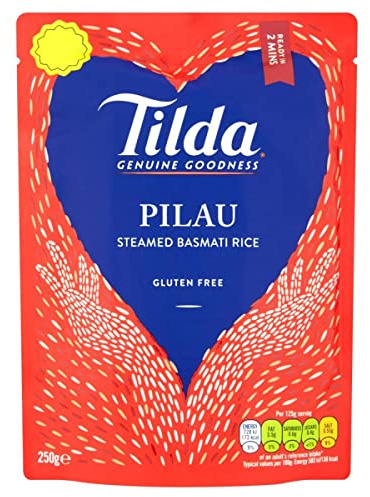 Tilda Steamed Pilau Basmati Rice, 250g