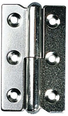 Générique - Türscharnier oder Möbelscharnier abziehbar - Stahl Nickel - Höhe mm 60 - Breite mm 40 - Richtung links