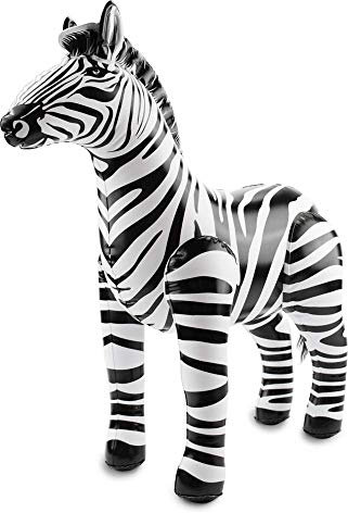 Folat 20273 Aufblasbares Zebra Schwarz-Weiβ, keine, Einheitsgröße