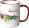 WANDKINGS® Tasse, Schriftzug Guten Morgen Regensburg! mit Skyline - ROT