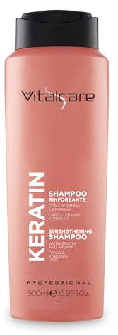 Vitalcare Keratin Oil Shampoo – Keratin und Protein für brüchiges und strapaziertes Haar, 500 Milliliter