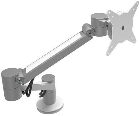 Dataflex 58.622 ViewLite 622 Plus - Supporto per monitor fino a 7 kg fino a 61 cm (24), VESA 100 x 100), colore: Argento/Bianco