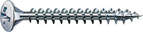 SPAX Universalschraube, 4,0 x 35 mm, 1000 Stück, Kreuzschlitz Z2, Linsensenkkopf, Vollgewinde, 4CUT, WIROX A3J, 0241010400355