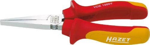 HAZET Flachzange, schutzisoliert 1816VDE-22, Lange Backen, Chrom-Vanadium | Chrom-Vanadium, hochglanzverchromt, schutzisoliert, IEC 60900:2018, DIN ISO 5745, Länge 160 mm, 135 g, Länge: 160 mm