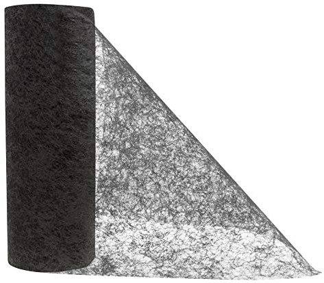 jb® 20m Tischband Tischläufer Tischvlies Vlies Vliesband Kommunion Konfirmation Tischdeko Band Dekostoff Deko Breite 23cm (schwarz)