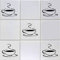 12X COFFEE CUP TILE STICKERS TO FIT 6 inch TILES KITCHEN WALL ART SHOP HOME HOTEL BAR CAFE
