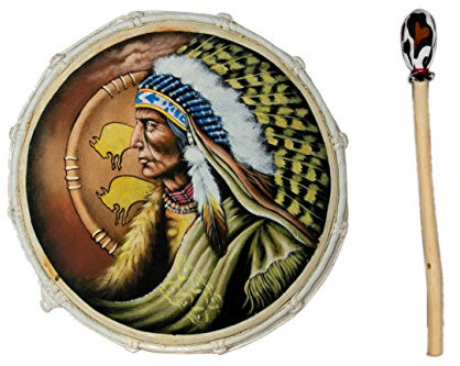 50cm Grosse Schamanentrommel Bison Indianer Rahmentrommel Bodhran Drum Djembe