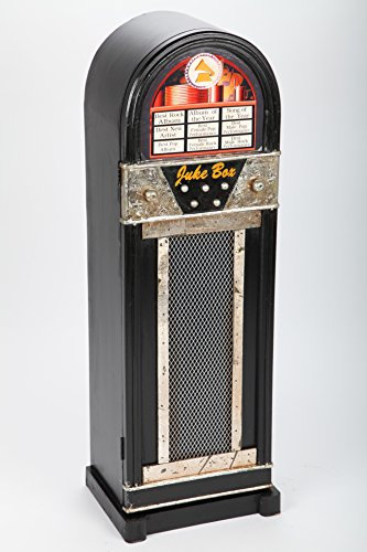 point home Design-Schrank Jukebox, Retro, schwarz, 88cm