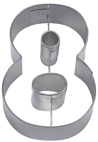 Staedter Haus Cookie Cutter edelstahl 6,5 cm, silber, Nummer 8