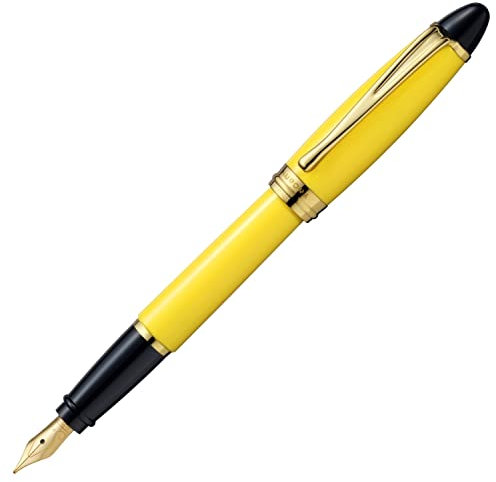 Aurora B11-YF Fountain Pen, F, Fine Point, Yepsilon, Yellow, Dual Use Type