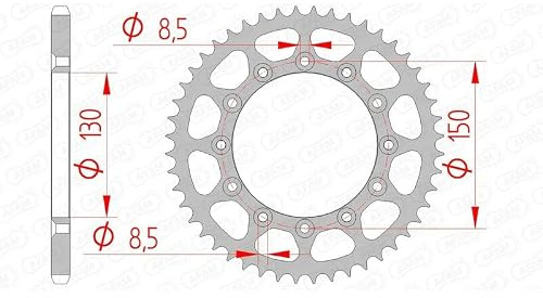 Stahl-Kettenrad AFAM 520-41Z (Silber)