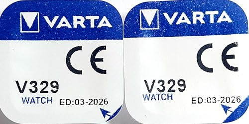 Pile de montre bouton varta 329 SR731SW 1.55v lot 2 piles