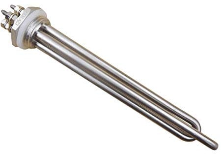 Dernord 12V 300W Immersion Heater Submersible Water Heater Element Stainless Steel Heating Element with 1 Inch NPT Fitting Double U Type
