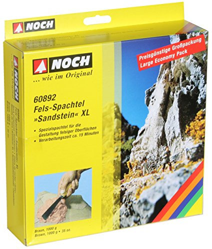 NOCH® Fels-Spachtel XL „Sandstein“, mit realistischer Felsgestaltung, 1.000 g braun für alle Modellbaugrößen und DIY Bastellprojekte