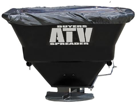 Buyers Products ATVS100 ATV Allzweck Broadcast Streuer 45,4 kg Kapazität mit Regenschutz, Schwarz