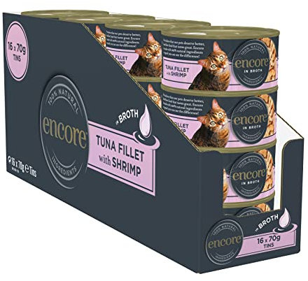 Encore Cat Tin Tuna and Shrimp 70 g (Pack of 18)