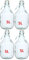 BDG5D 4 x Glass Balloon Fermentation Bottle Wine Balloon 5 L Clip Closure