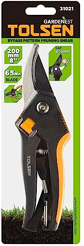 Tolsen Pruning Shears - Bypass Pattern Secateurs 8 Hand Pruner Garden Scissors